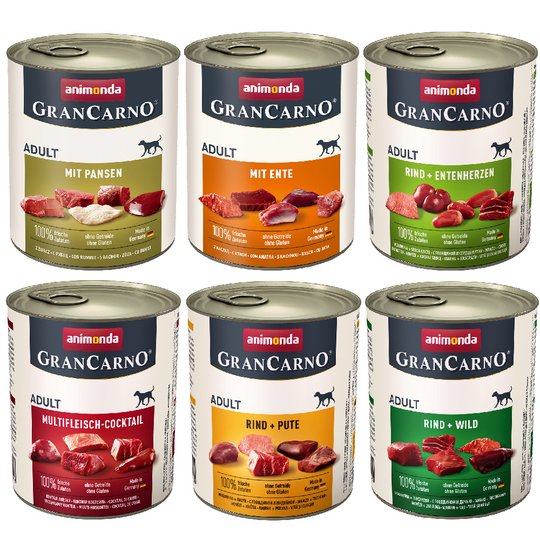 Animonda GranCarno Original Adult 6 x 800 g - mix 2, 6 makua