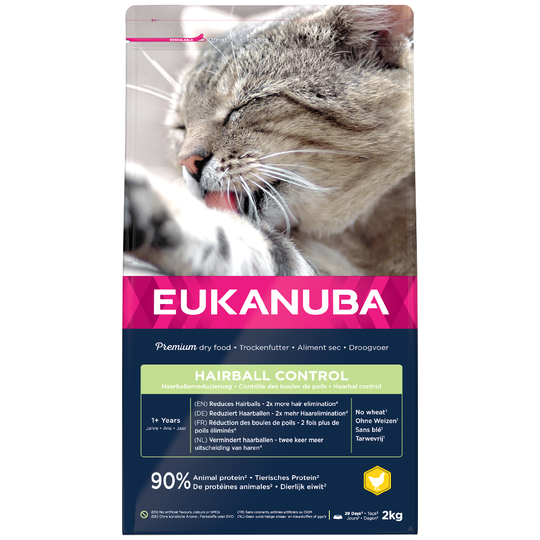 2 kg Eukanuba-kissanruokaa erikoishintaan! - Hairball Control Adult