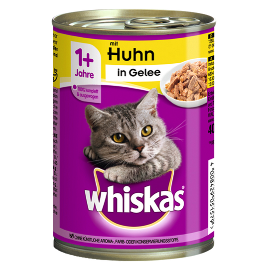 Whiskas 1+ kissanruoka 12 x 400 g: 10 + 2 kaupan päälle! - in Jelly, kana