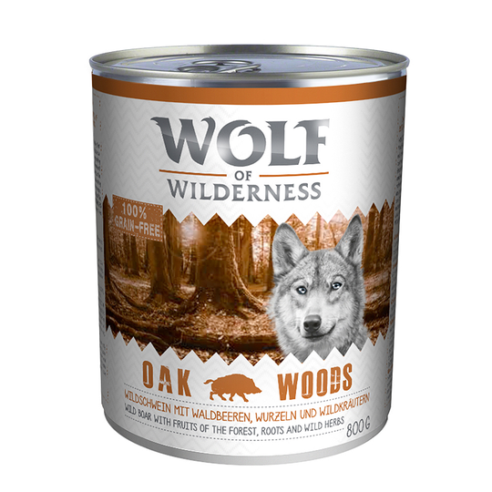 Wolf of Wilderness 6 x 800 g - Oak Woods - villisika