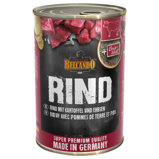 Belcando Super Premium 6 x 400 g - nautaa perunalla ja herneillä