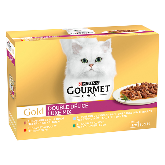 Gourmet Gold Duo Delice -jumbopakkaus 96 x 85 g - luksussekoitus