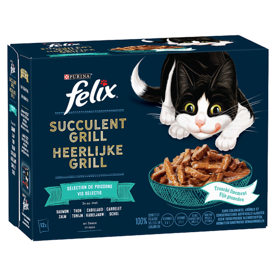 Latz "Tasty Shreds" Pouches 12 x 80 g - Ocean Selection (lohi, turska, tonnikala, kampela)