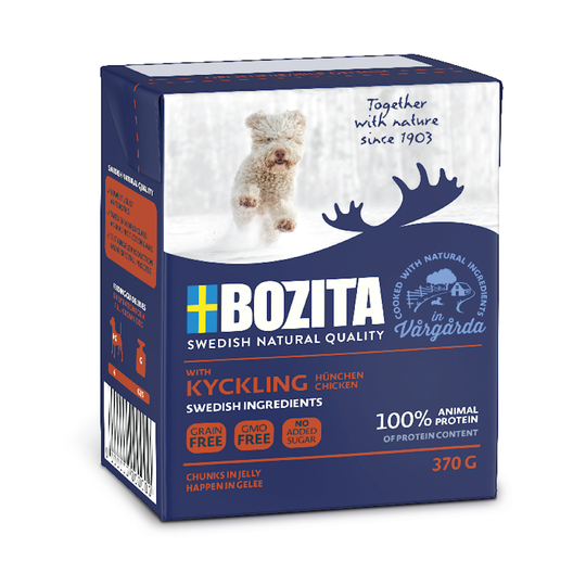 Bozita Chunks in Jelly 6 x 370 g - kana & riisi