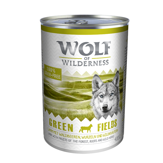 Wolf of Wilderness 6 x 400 g - Green Fields - lammas
