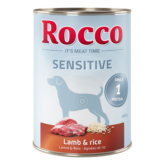 Rocco Sensitive 6 x 400 g - lammas & riisi