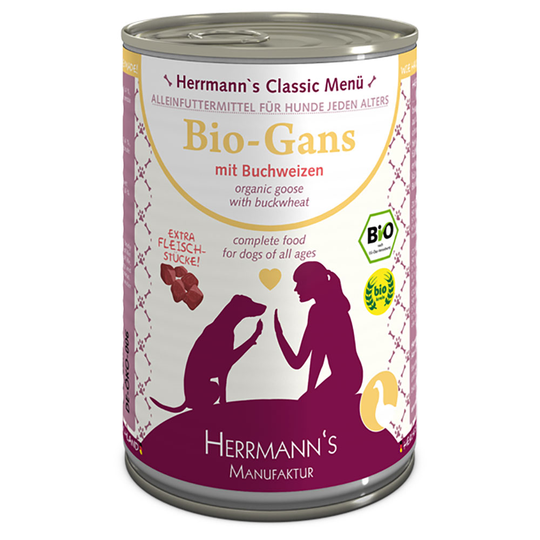 Herrmanns Menu Classic 12 x 400 g - luomuhanhi & luomutattari