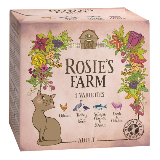 Rosie's Farm Adult -kokeilupakkaus 4 x 100 g - mix (4 makua)