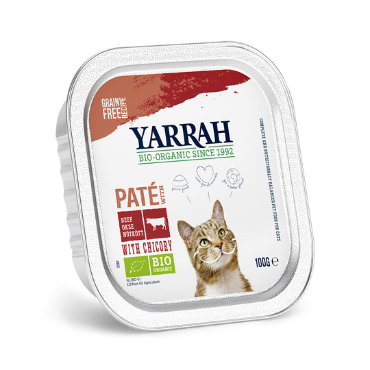 Yarrah Organic 6 x 100 g: 5 + 1 kaupan päälle! - Pate: luomunaudanliha & luomusikuri