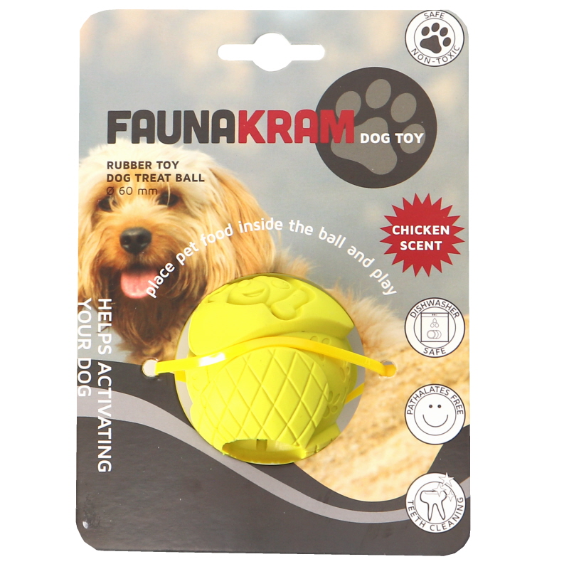 Koiranlelu Keltainen Pallo - 44% alennus