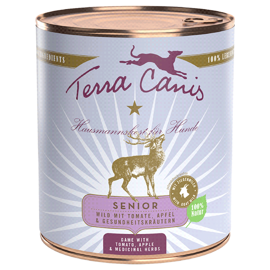 Terra Canis Senior viljaton 6 x 800 g - riista, tomaatit, omena & yrtit