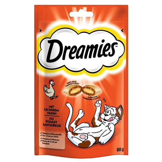 4 + 2 kaupan päälle! 6 x 60 g Dreamies-kissanherkkuja - kana