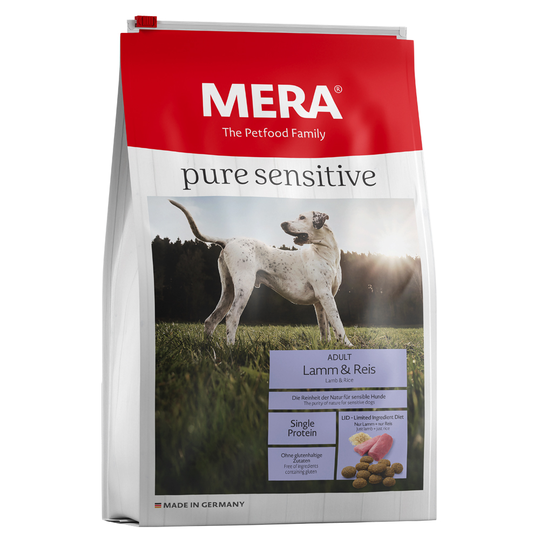 12,5 kg MERA pure sensitive -koiranruoka erikoishintaan! - Adult Lamb & Rice
