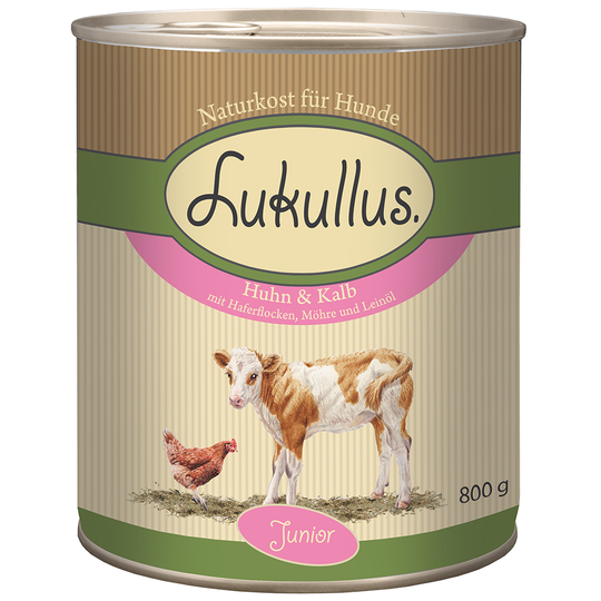 Lukullus Junior: kana & vasikka - 6 x 800 g